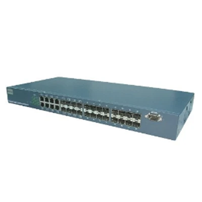 24 portu Gigabit SFP šķiedru slēdzis ar augstu portu skaitu